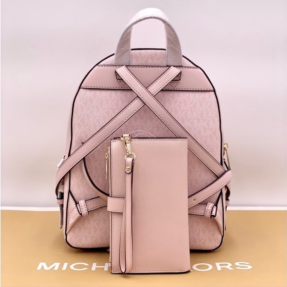 MICHAEL KORS JAYCEE MEDIUM BACKPACK And Wallet Set Pink - Picture 2 of 16